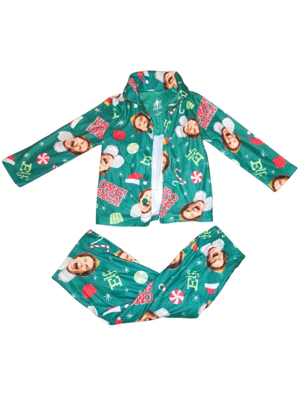 Kids Green Holiday Movie Character Pajama Set